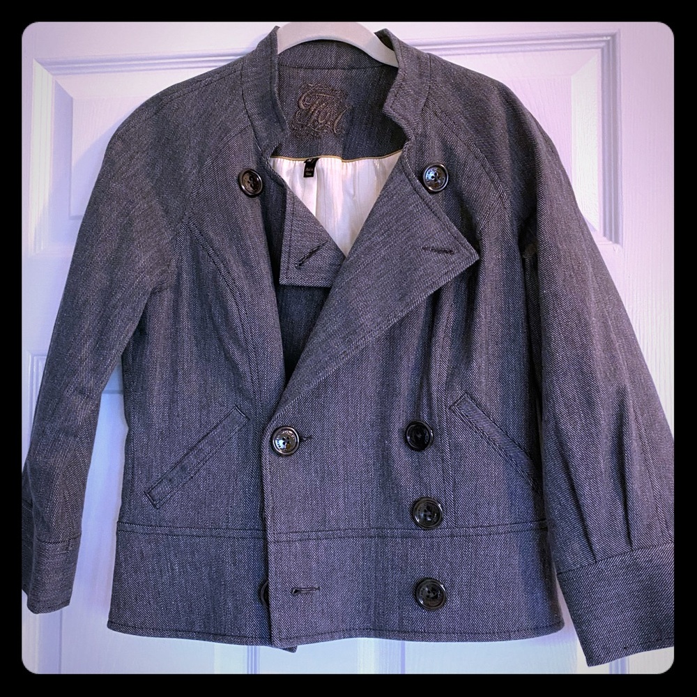 7 for all mankind grey jean jacket